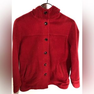Eddie Bauer Women’s Red Wool Coat size M